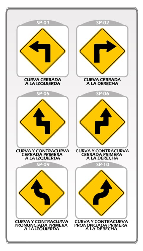 señales de transito preventivas